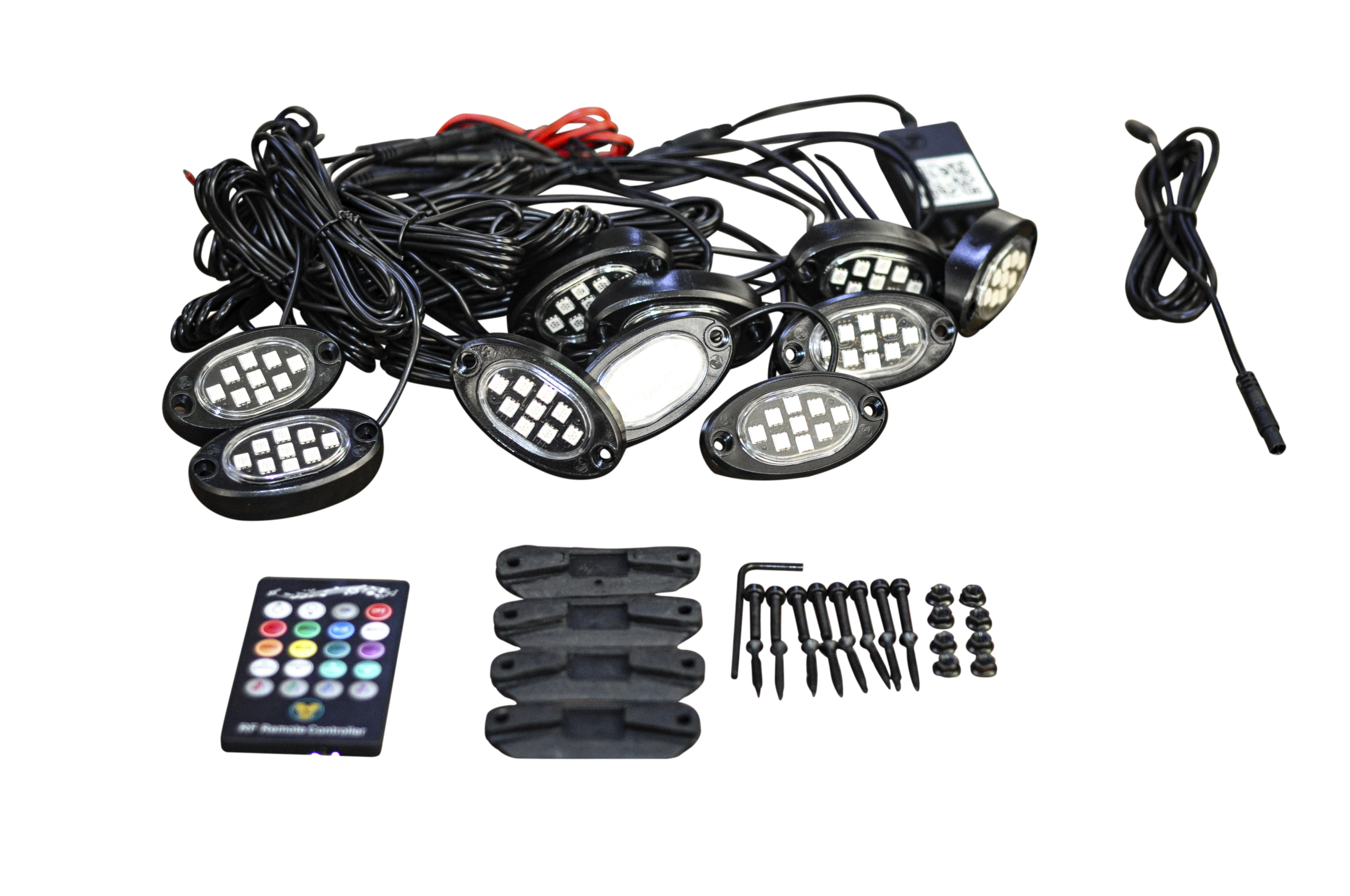 10pc Colour Rock Light Set