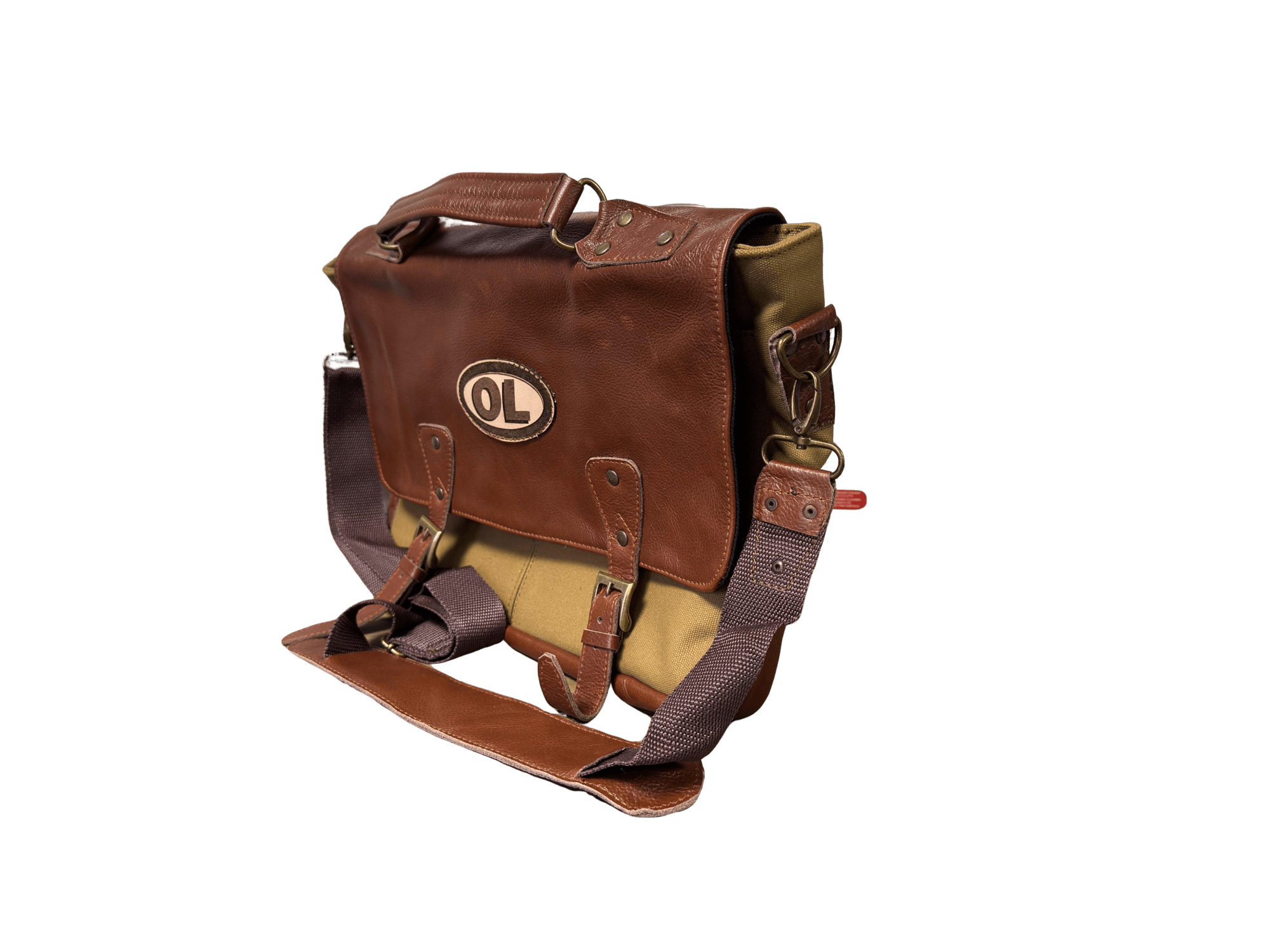 Leather and Canvas Laptop Bag - Image 2
