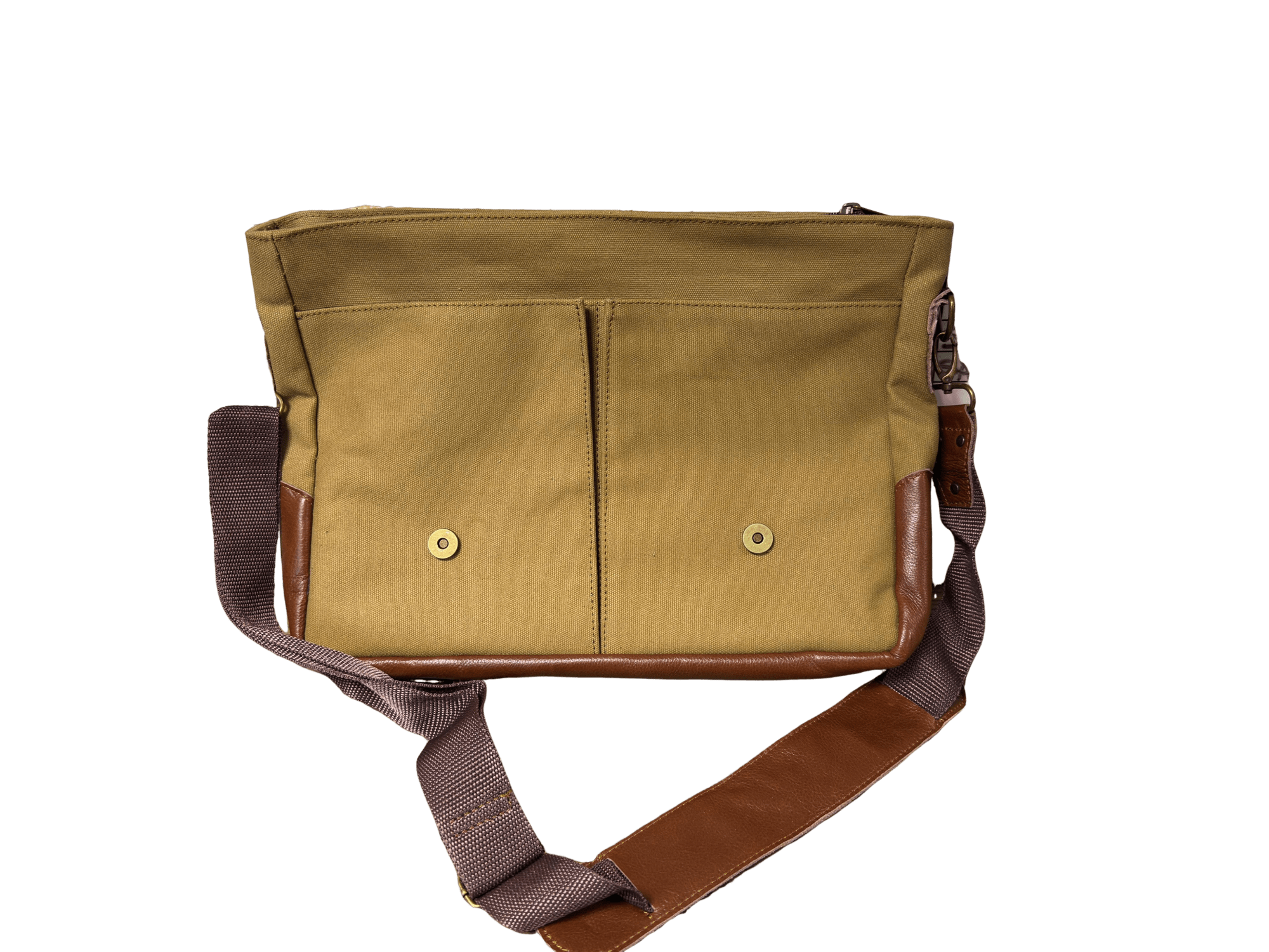 Leather and Canvas Laptop Bag - Image 4