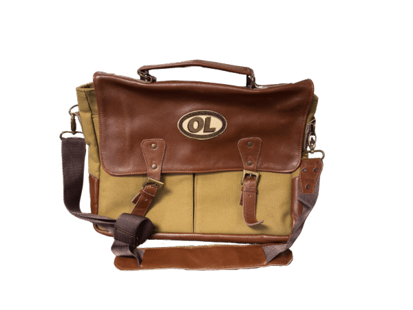 Leather and Canvas Laptop Bag