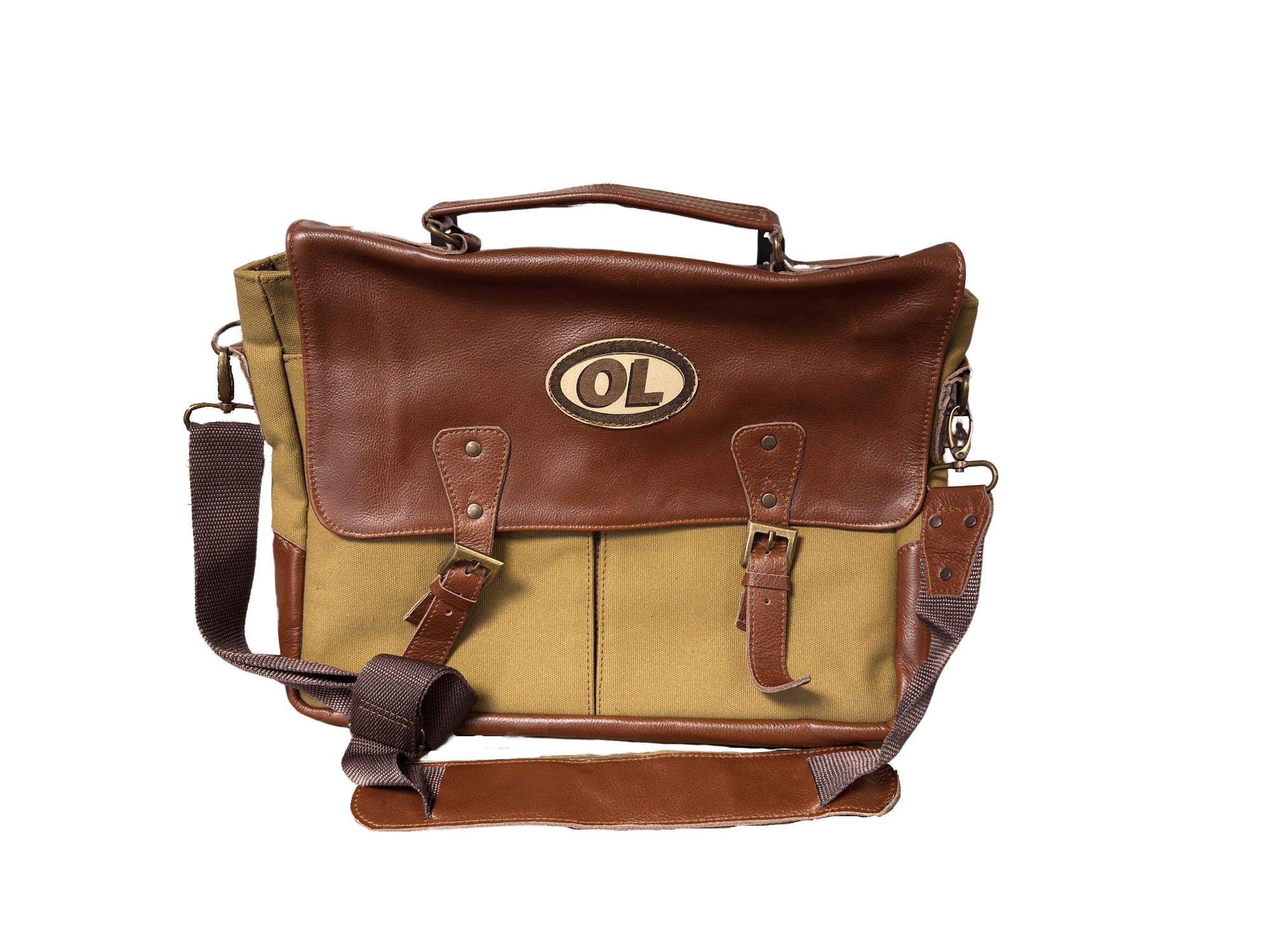 Leather and Canvas Laptop Bag