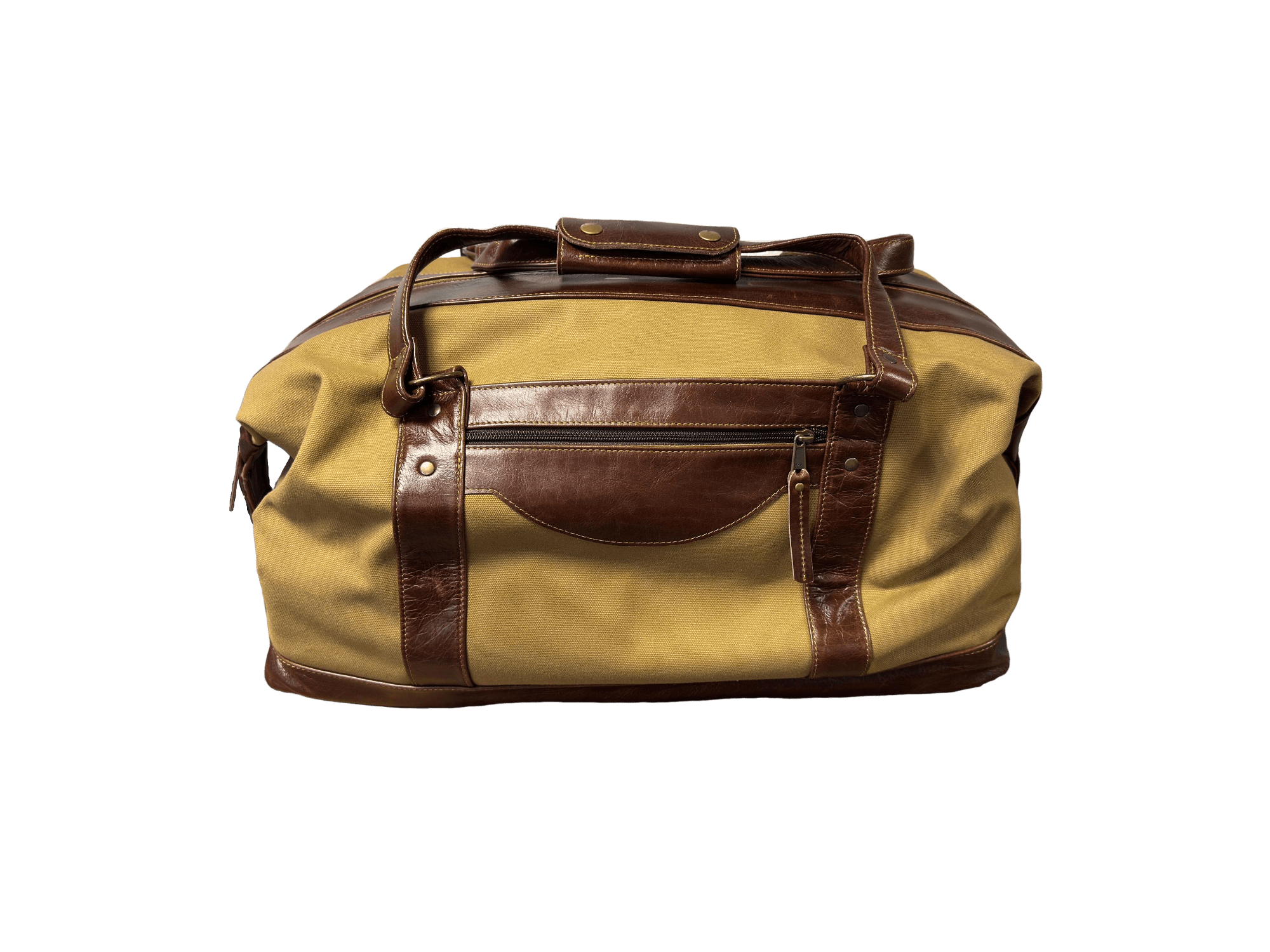 Leather and Canvas Luggage Bag - Image 2