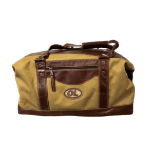 Leather and Canvas Luggage Bag