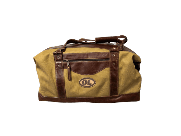 Leather and Canvas Luggage Bag