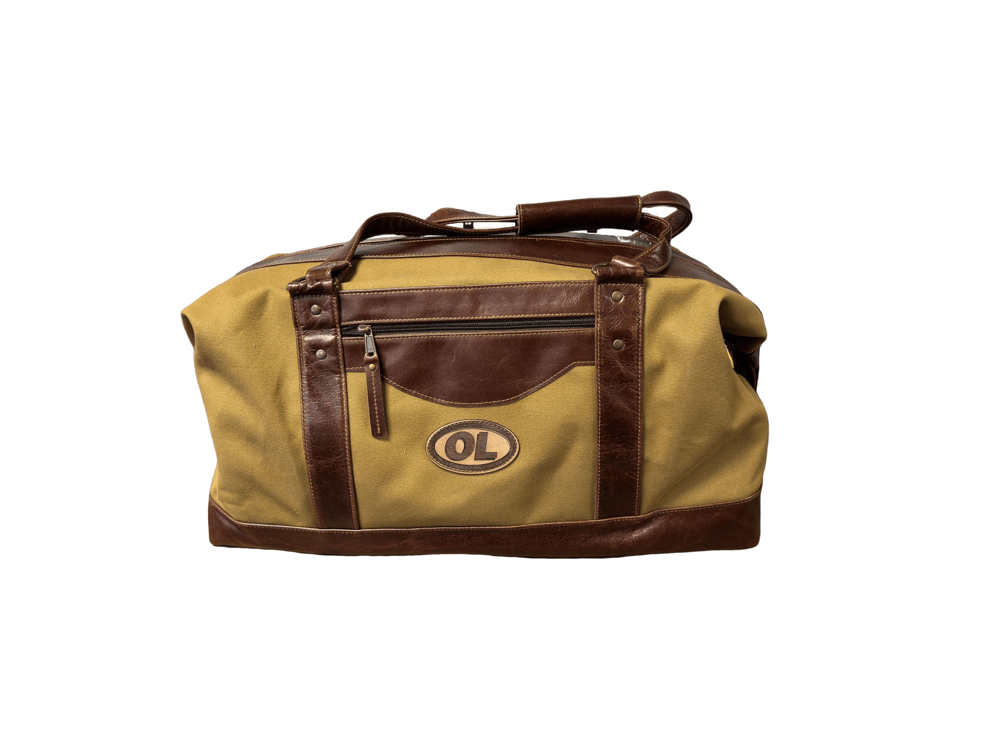 Leather and Canvas Luggage Bag