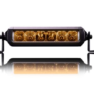 6" Single Row Viper Amber LED Light Bar